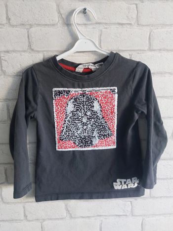 Tee-shirt manches longues H&M Star Wars taille 4 ans