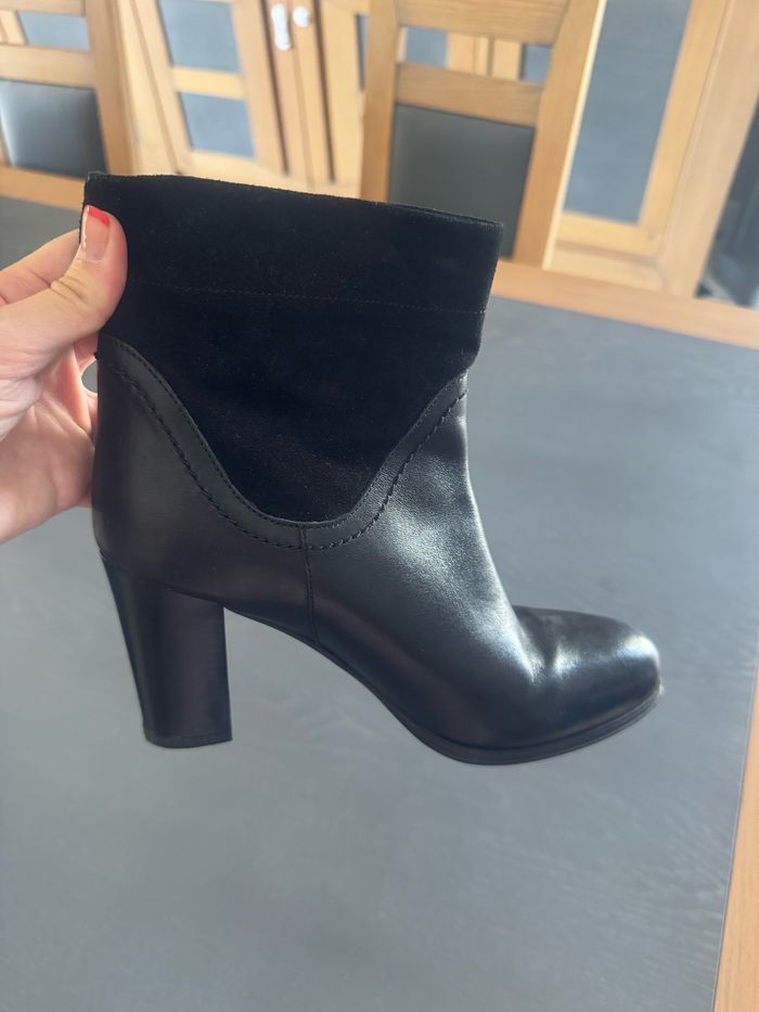Bottines André cuir noir taille 38 - photo numéro 3