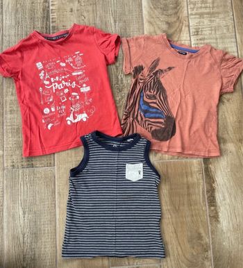 Lot tee shirt débardeur garçon 4 ans
