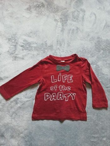 Tee shirt manches longues 18 mois (80cm) " noeud papillon"