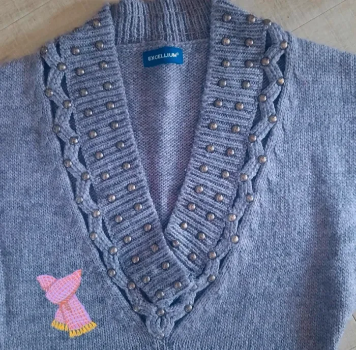 Pull surpull débardeur chaud laine Vintage T unique - photo numéro 2