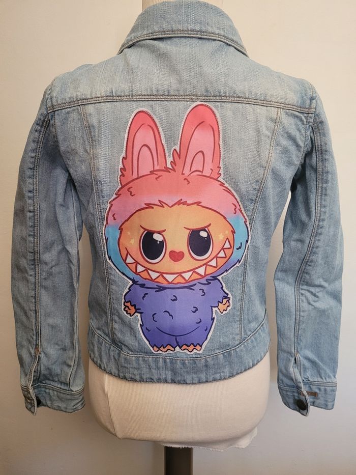 Veste en jeans labubu