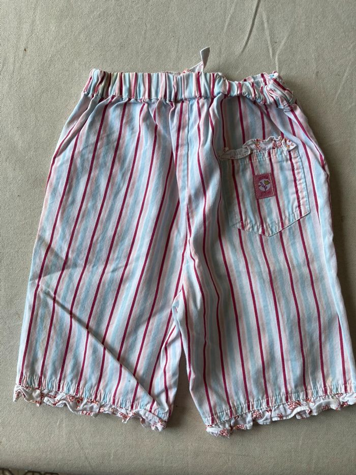 Pantalon pantacourt rayé rose 12 mois Tout Simplement - photo numéro 5