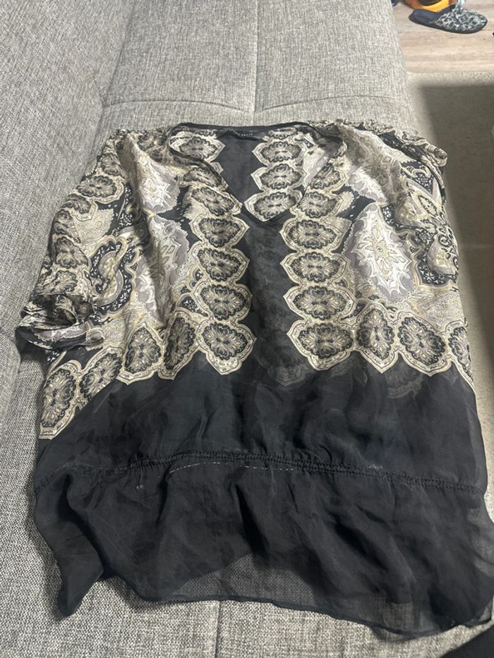 Haut transparent manches 3/4 taille M