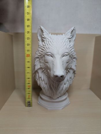 Buste tête de loup - Figurine animal 3D