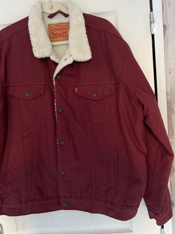 Blouson bordeaux  doublé  marque Lévis taille Xl