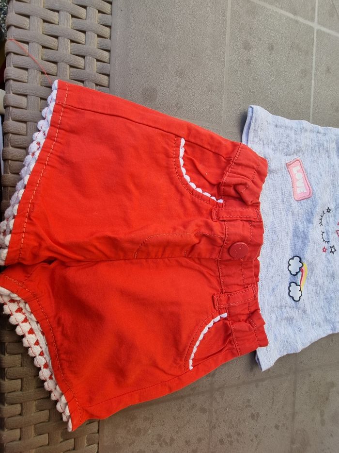 Short et debardeur fille 3 mois - photo numéro 3