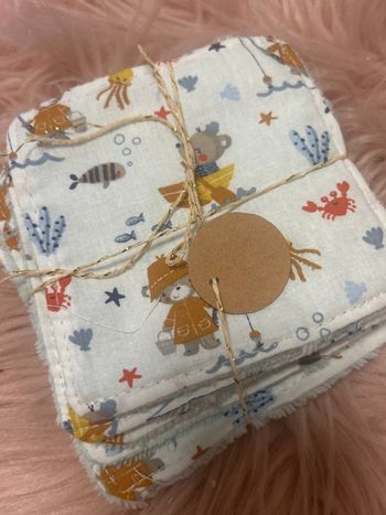 5 lingettes en éponge bambou 