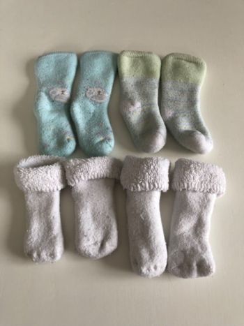4 paires de chaussettes épaisses naissances