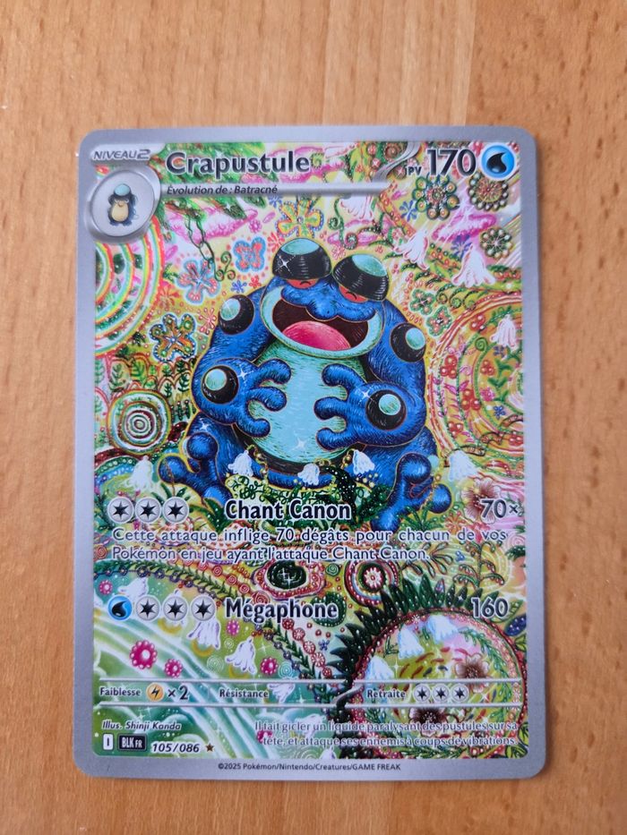 Carte Pokémon Crapustule 105/086 - EV10.5 Foudre Noire BLK FR - photo numéro 2