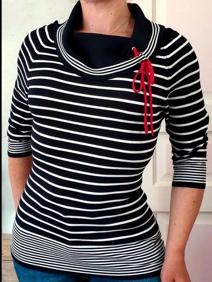 Pull  fin /  Marinière -  Col  boule -  Paul  Brial -  T1  -  Comme  Neuf