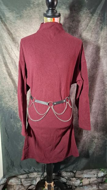 Robe pull douce bordeaux asos design