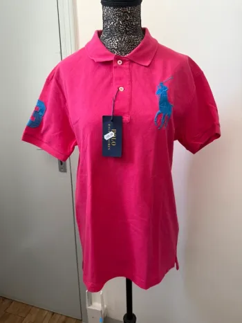 Polo Ralph Lauren rose fuchsia – Neuf avec étiquette – Taille S