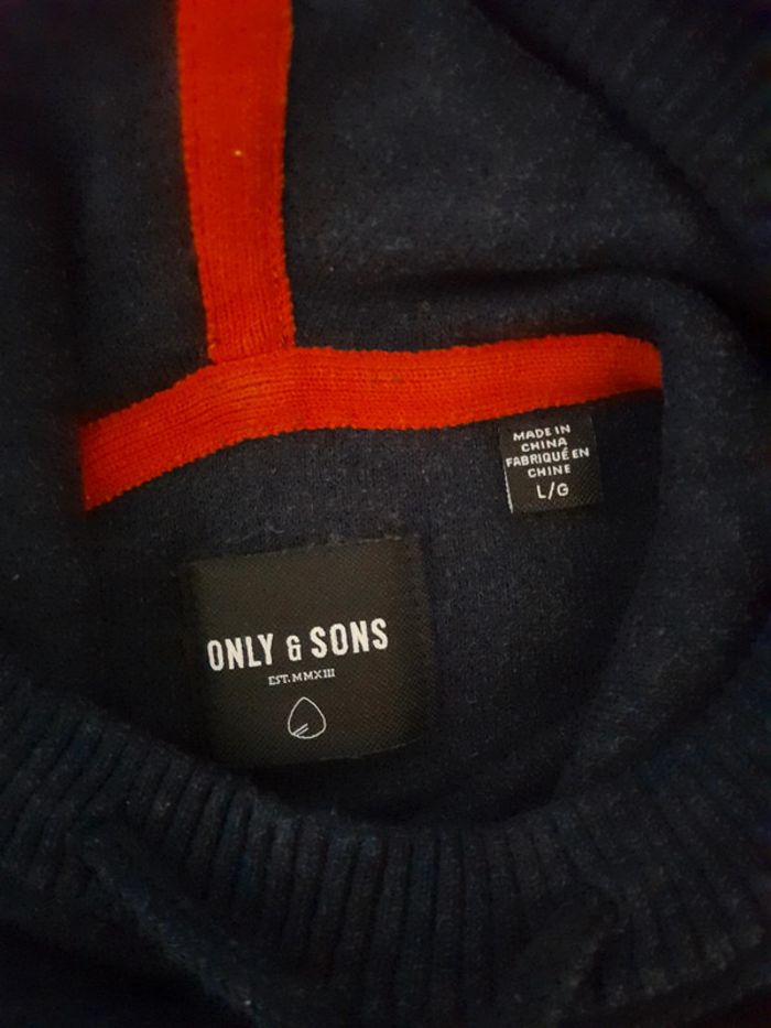 Pull coton bleu marine - photo numéro 4