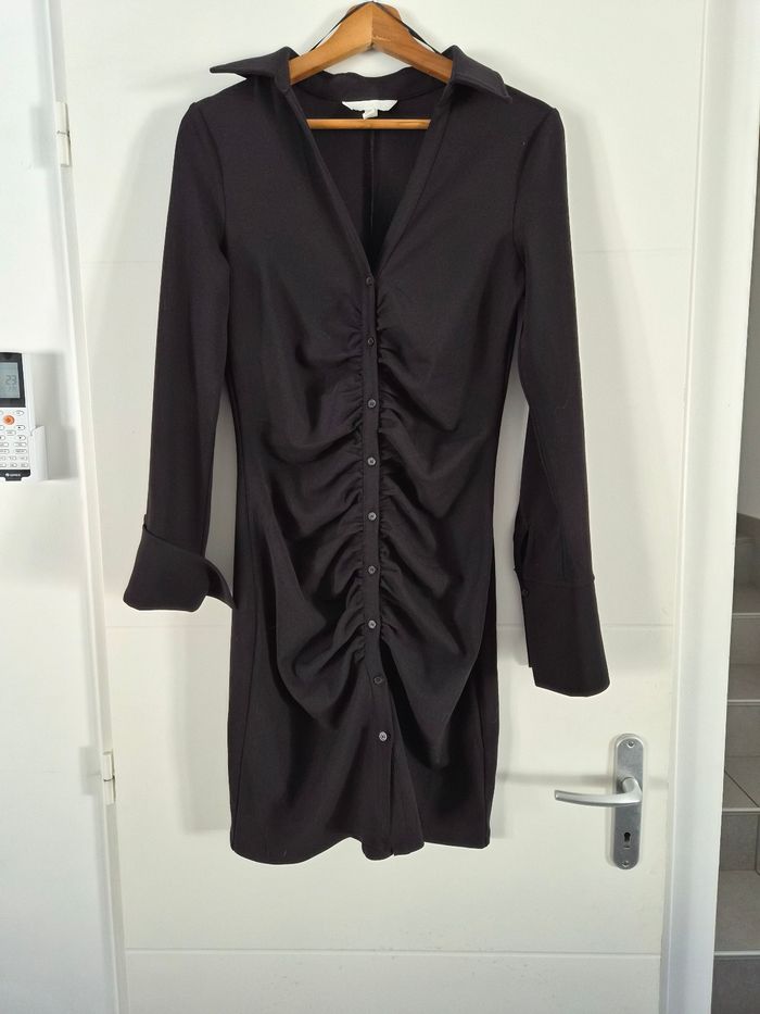 Robe chemise noire sexy H&M