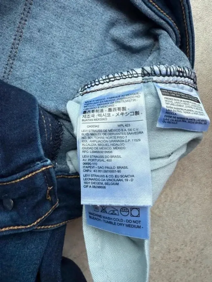 Jeans Levi's 711 W28 FR38 L32 coupe skinny bleu marine Femme Women pan564b - photo numéro 6