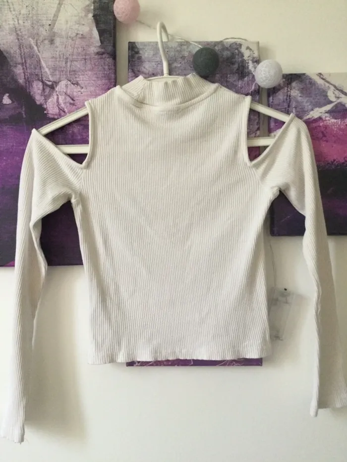 Haut blanc épaules dénudées xs - photo numéro 3