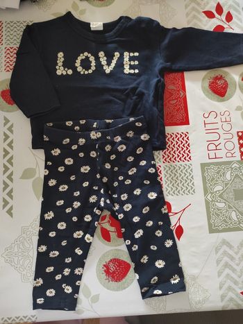 Ensemble pull legging pâquerette