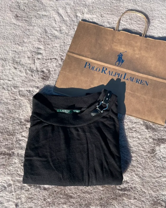 Sweat Ralph Lauren avec fermeture latérale Noir - Femme XL