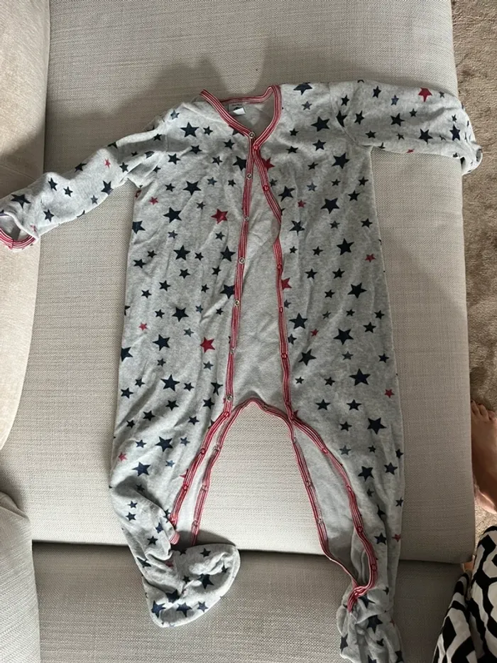 Pyjama velours grenouillère 36 mois - Petit Bateau