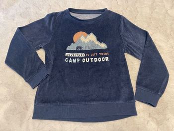 Haut de pyjama velours marine - Kiabi - T. 8 ans