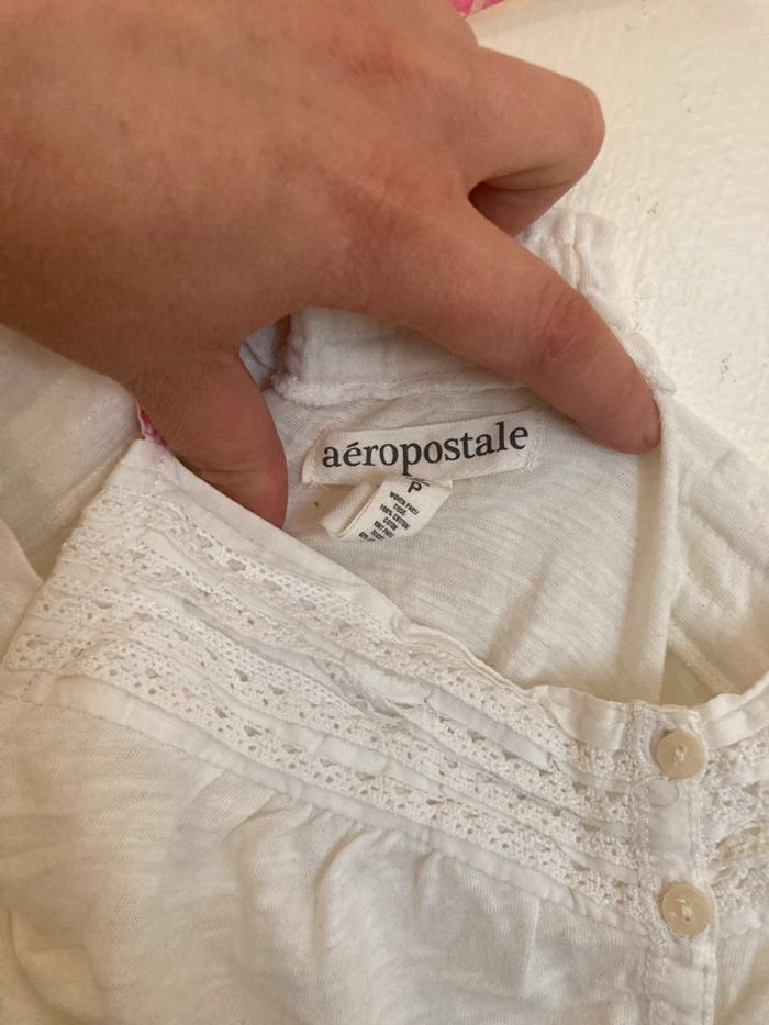 Top blanc Aéropostale à bretelles croisées - photo numéro 6