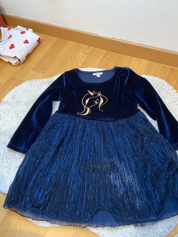 Robe velours marine DPAM 5 ans
