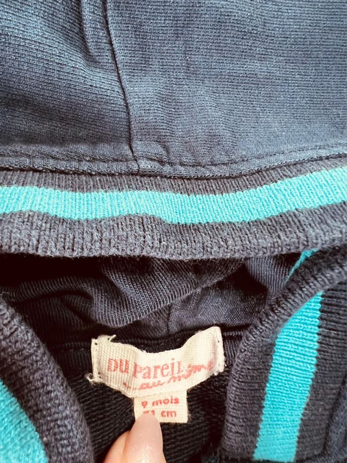 Taille 9 mois ensemble 4 pièces garçon DPAM bleu marine et orange fluo * surf * 💙 - photo numéro 8