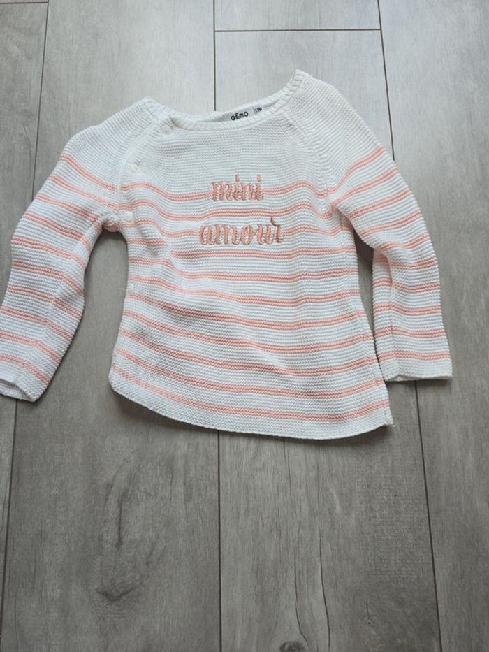 Pull mini amour 12 mois gemo