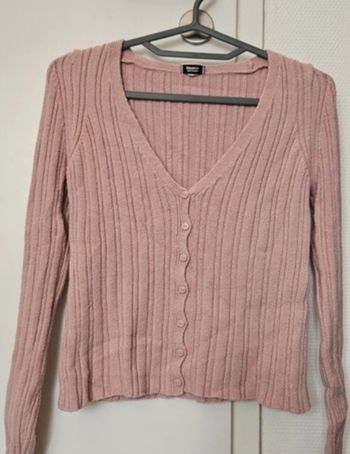 Cardigan rose poudré