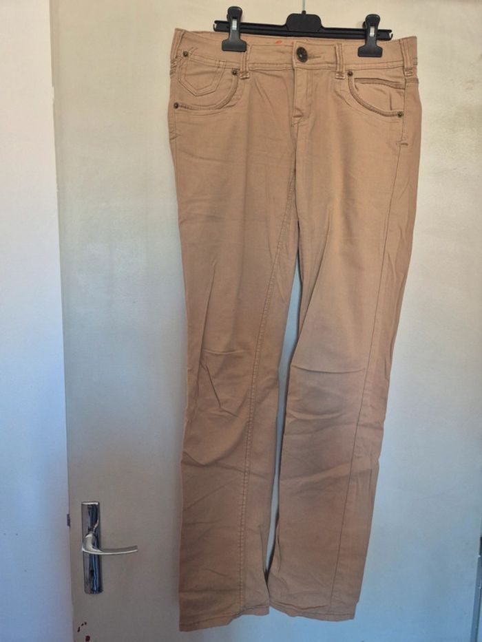Pantalon camel cache-cache 38