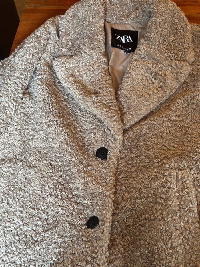 Manteau mi long oversize façon Teddy taille Xs oversize Zara - photo numéro 6