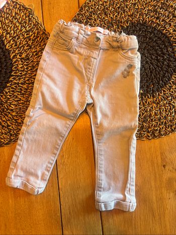 Jean souple coton gris 18m