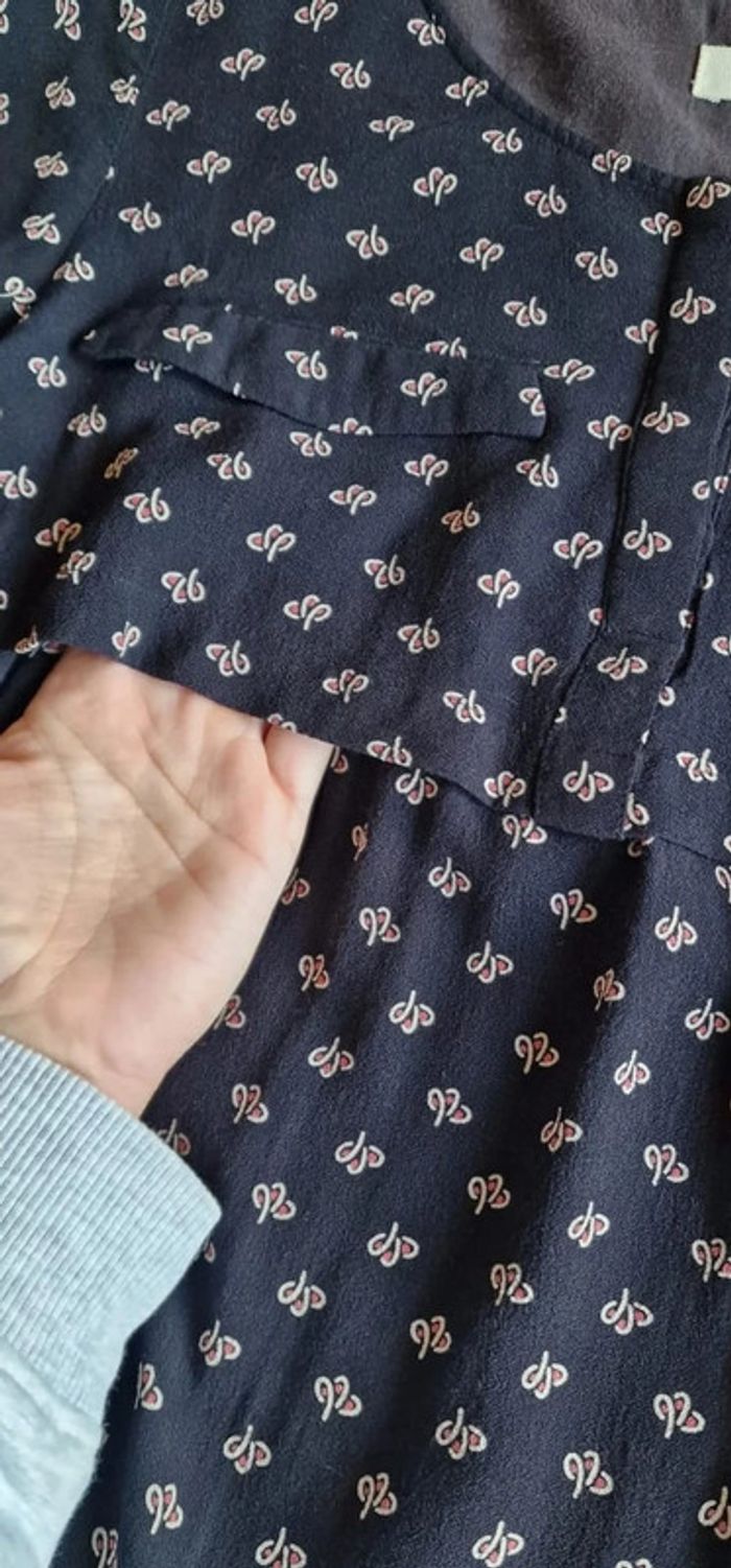 Blouse Ba&sh noire à motifs modèle Tewis taille 0 ou 34 - photo numéro 4