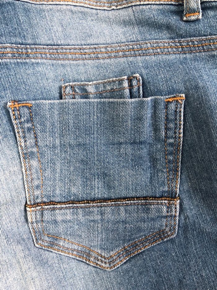 Short en jean Etam stretch taille 36 bleu clair - photo numéro 6