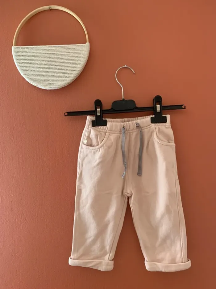 🌸 Pantalon rose clair bébé fille Sergent Major – 9 mois