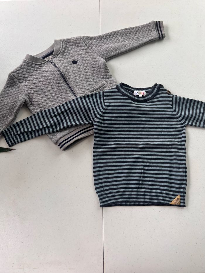 Lot de deux pulls/ gilet éden et Victor taille 3 ans Très bon état Prix sur les lots #bebefille6mois #bebegarcon #naissance #naissancegarcon #nourrisson #maternité #sacfemme #grossesse #ensemblebebe #prixnegociable #prixlots #cha