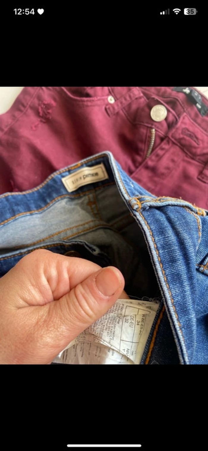 Lot de 2 jeans taille 34 - photo numéro 3
