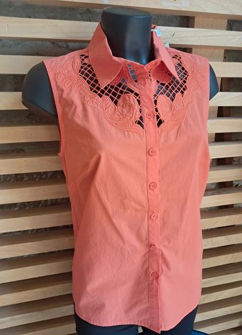 Md'M top débardeur blouse chemise dentelle été T.38 neuf