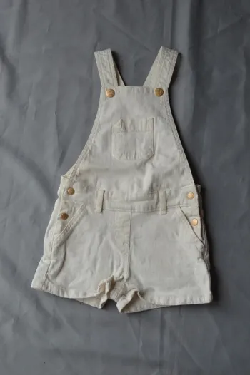 Salopette short Orchestra Crème - Fille 4 ans (104 cm)
