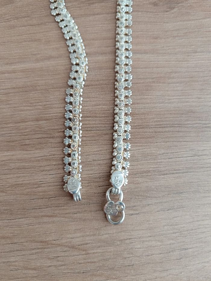 Bracelet cheville argenté - photo numéro 8