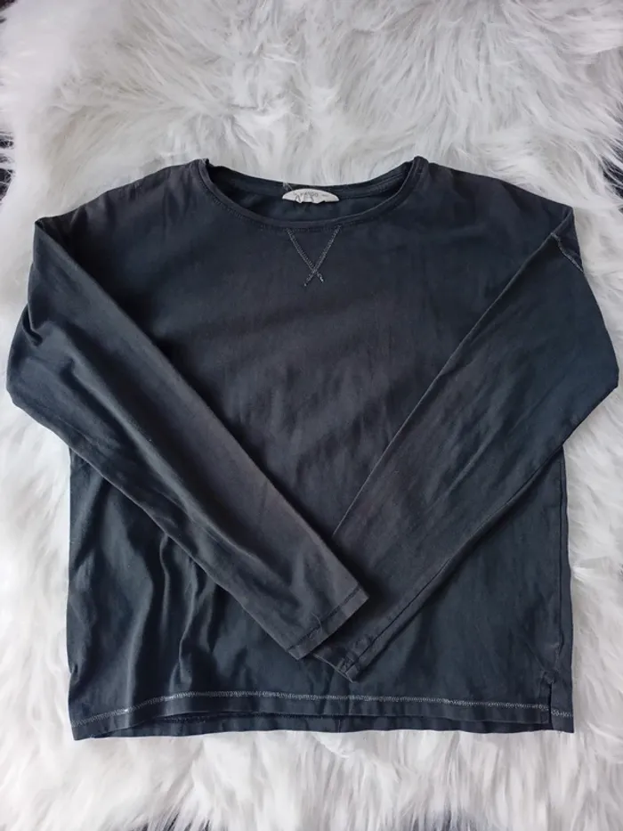 T shirt anthracite 11/12 ans mango kidsH*7 - photo numéro 3