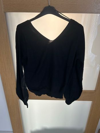 Pull noir effet brillant - taille s
