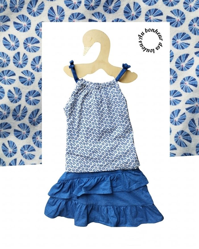 4 ans ensemble été débardeur Okaïdi et jupe kiabi