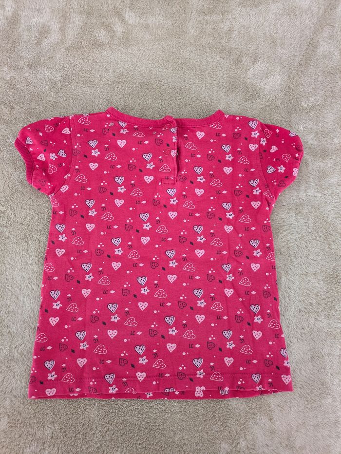 T-shirt Fille Lee Cooper Rose Fushia à Cœurs - photo numéro 3