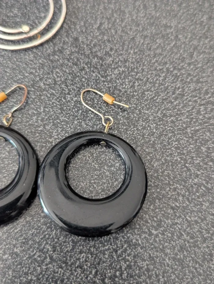 3 paires de boucles d'oreilles fantaisie - photo numéro 2