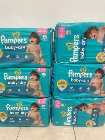 Six pack de couche Pampers taille 4
