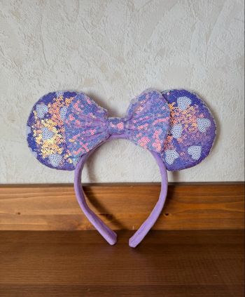 Serre-tête oreilles /ears Minnie sequins coeur