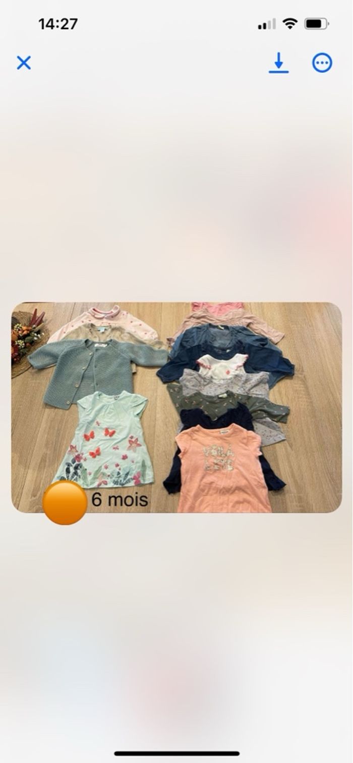 Lot vêtements bébé fille 6 mois - photo numéro 2