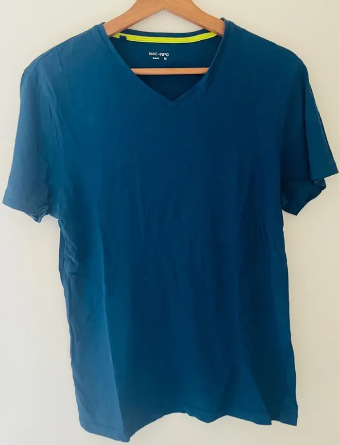 Lot de 3 tee shirts col V slim fit, homme taille M - photo numéro 2